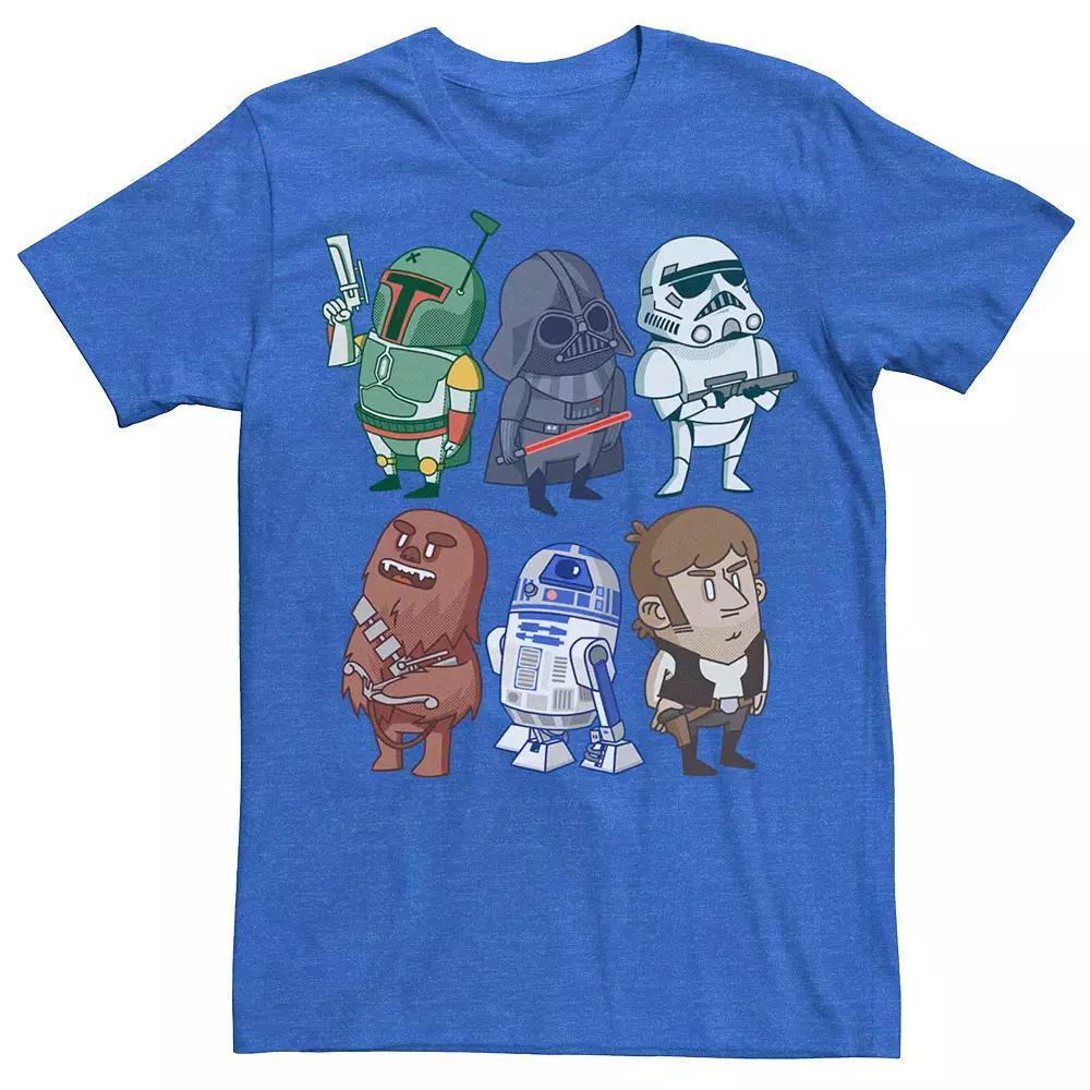 Men's Star Wars Group Doodles Graphic Tee, Size: Small, Royal Grey Product Image