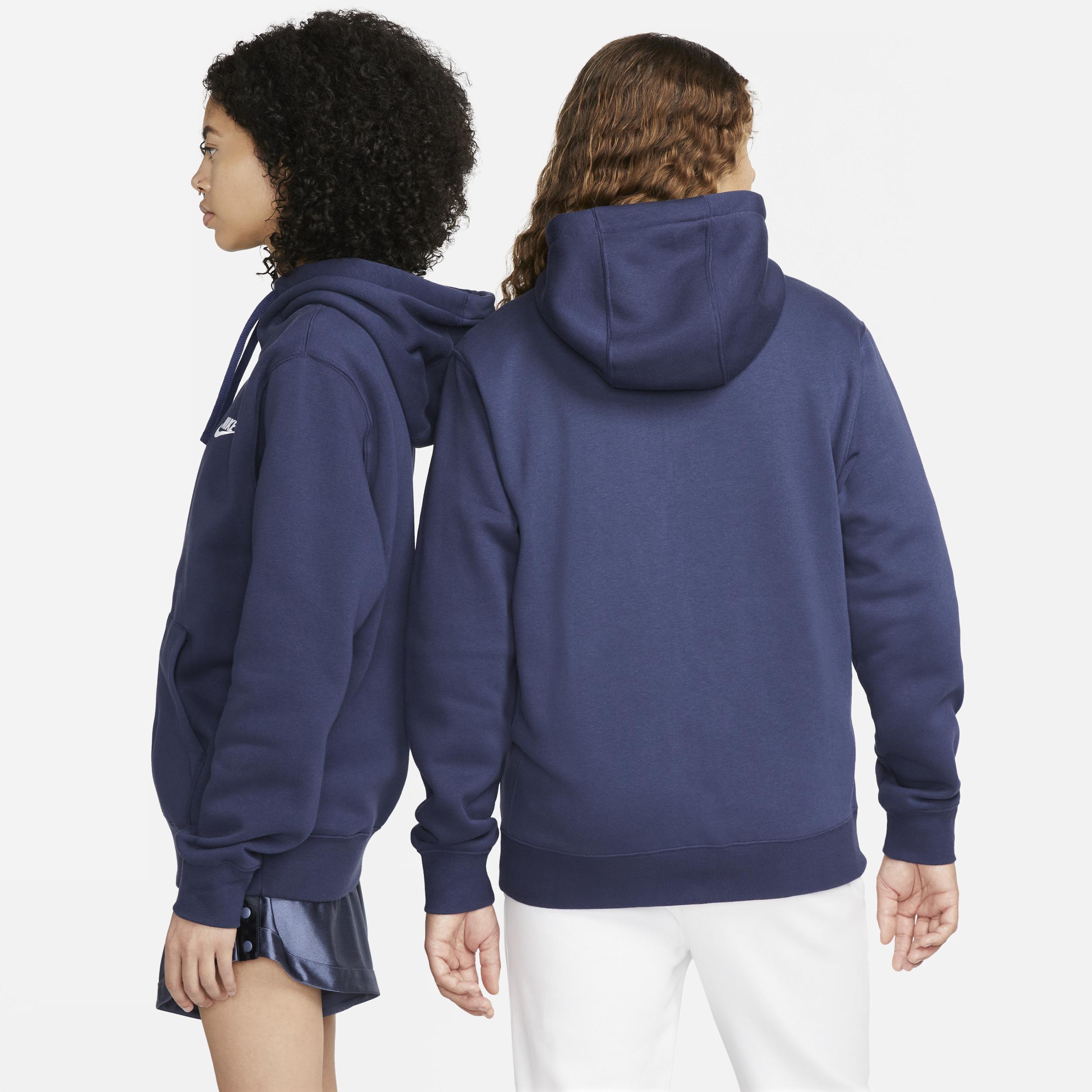 Mens Nike Sportswear Club Fleece Full-Zip Hoodie Black Navy White Product Image