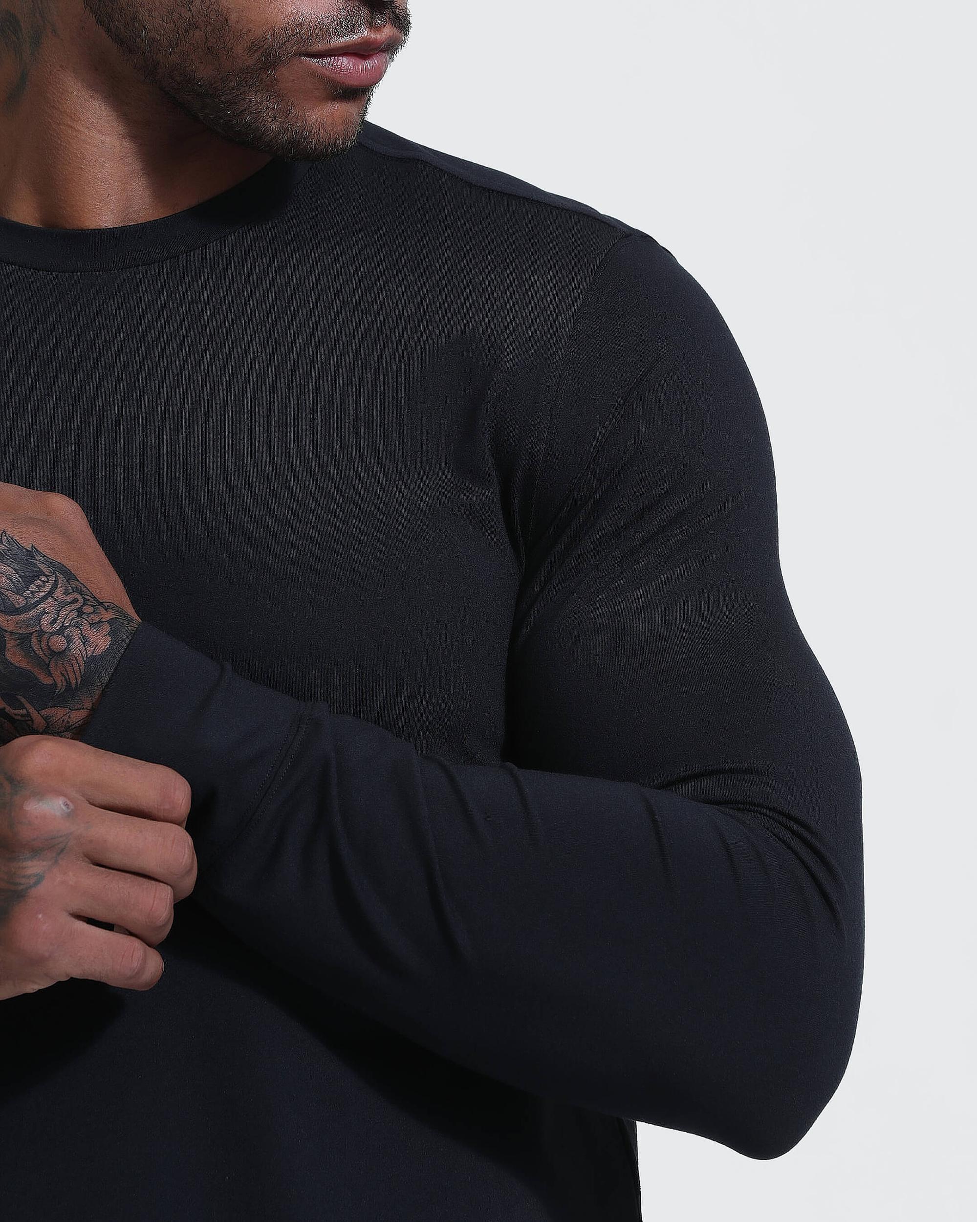 Black Active Comfort Crew Sweatshirt Product Image