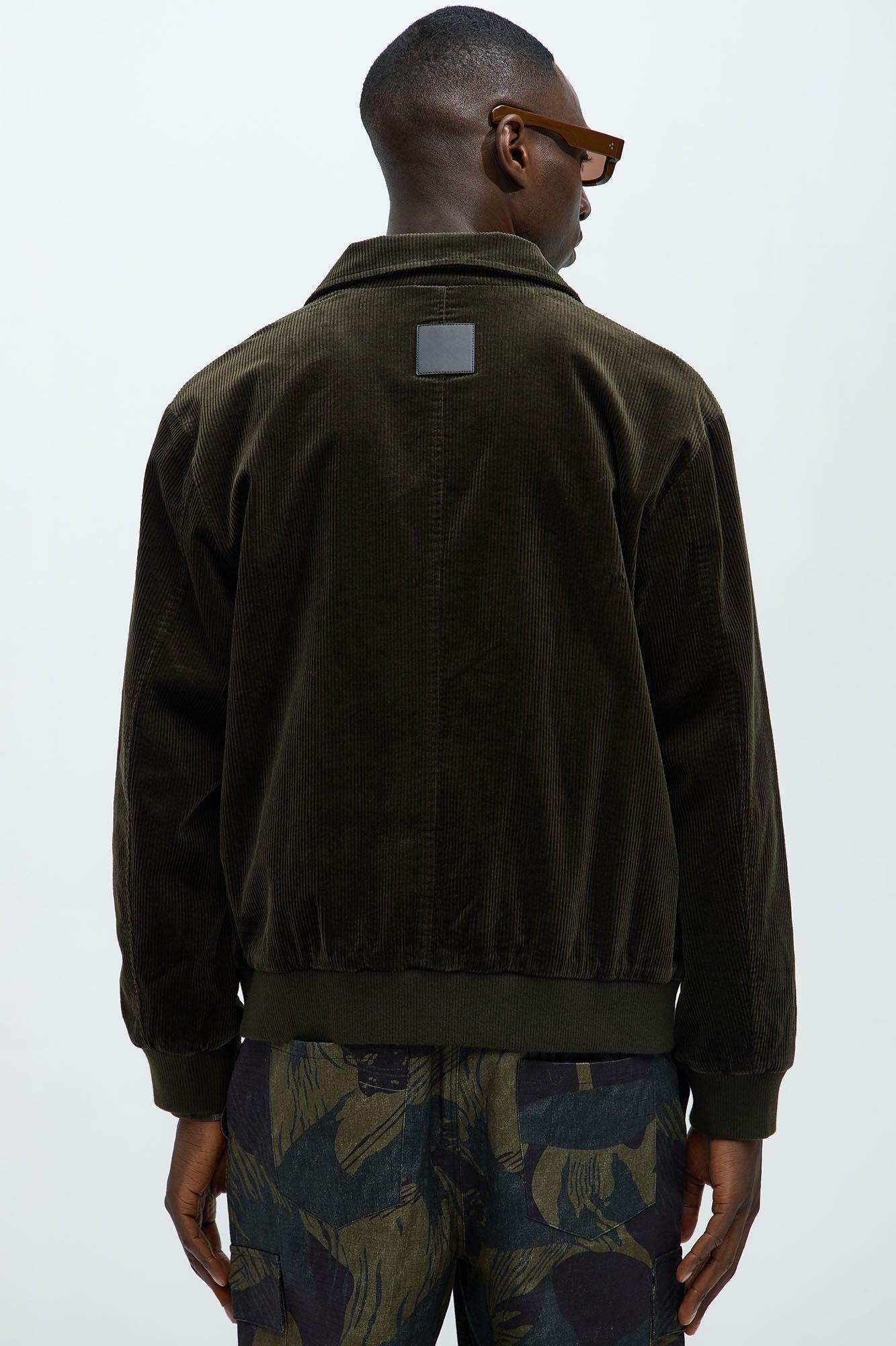 Anderson Corduroy Zip Jacket - Green Product Image