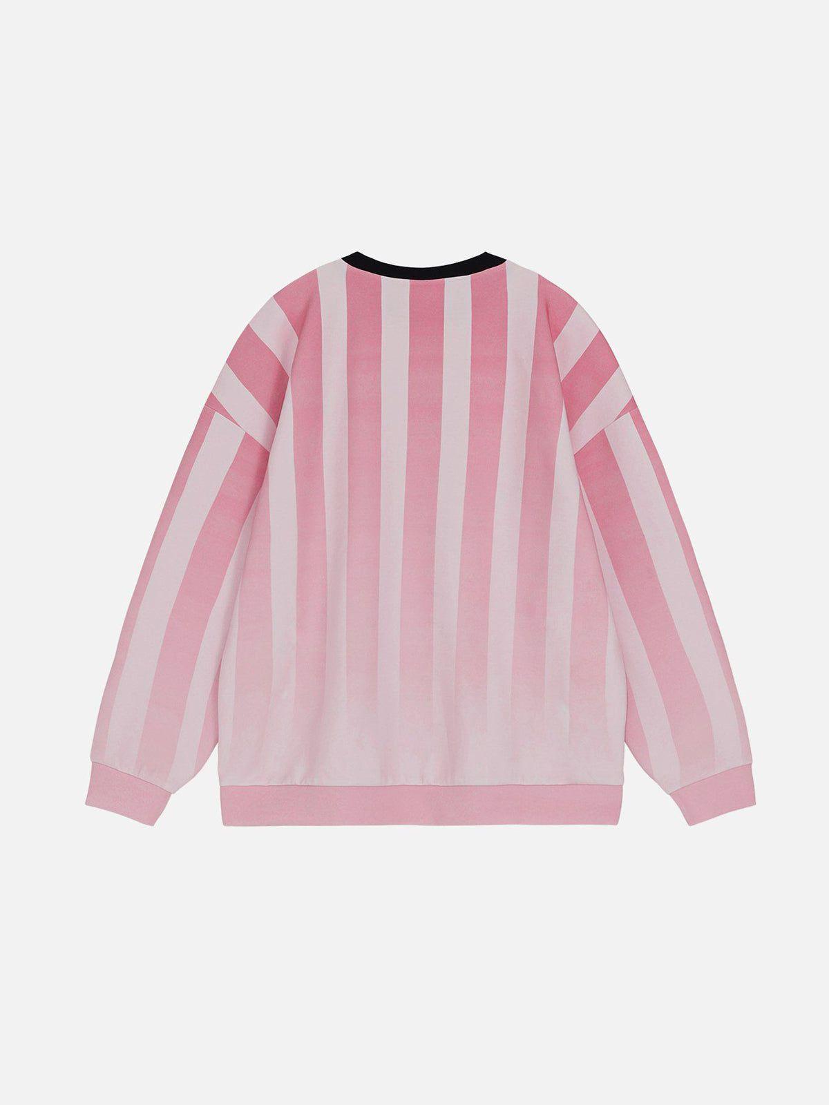 Aelfric Eden Gradient Stripe Print Sweatshirt Product Image