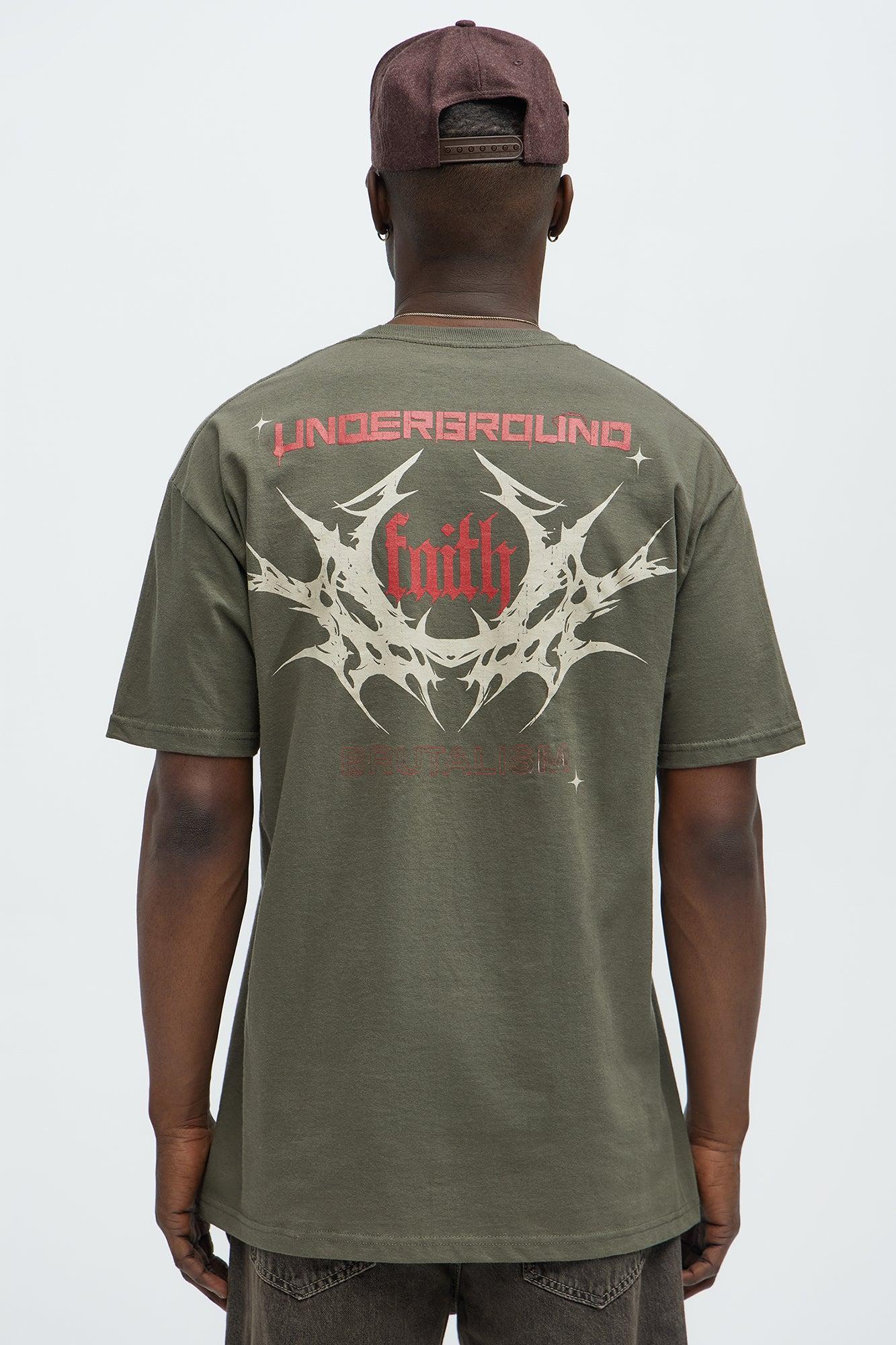 Underground Faith Short Sleeve Tee - Olive Product Image