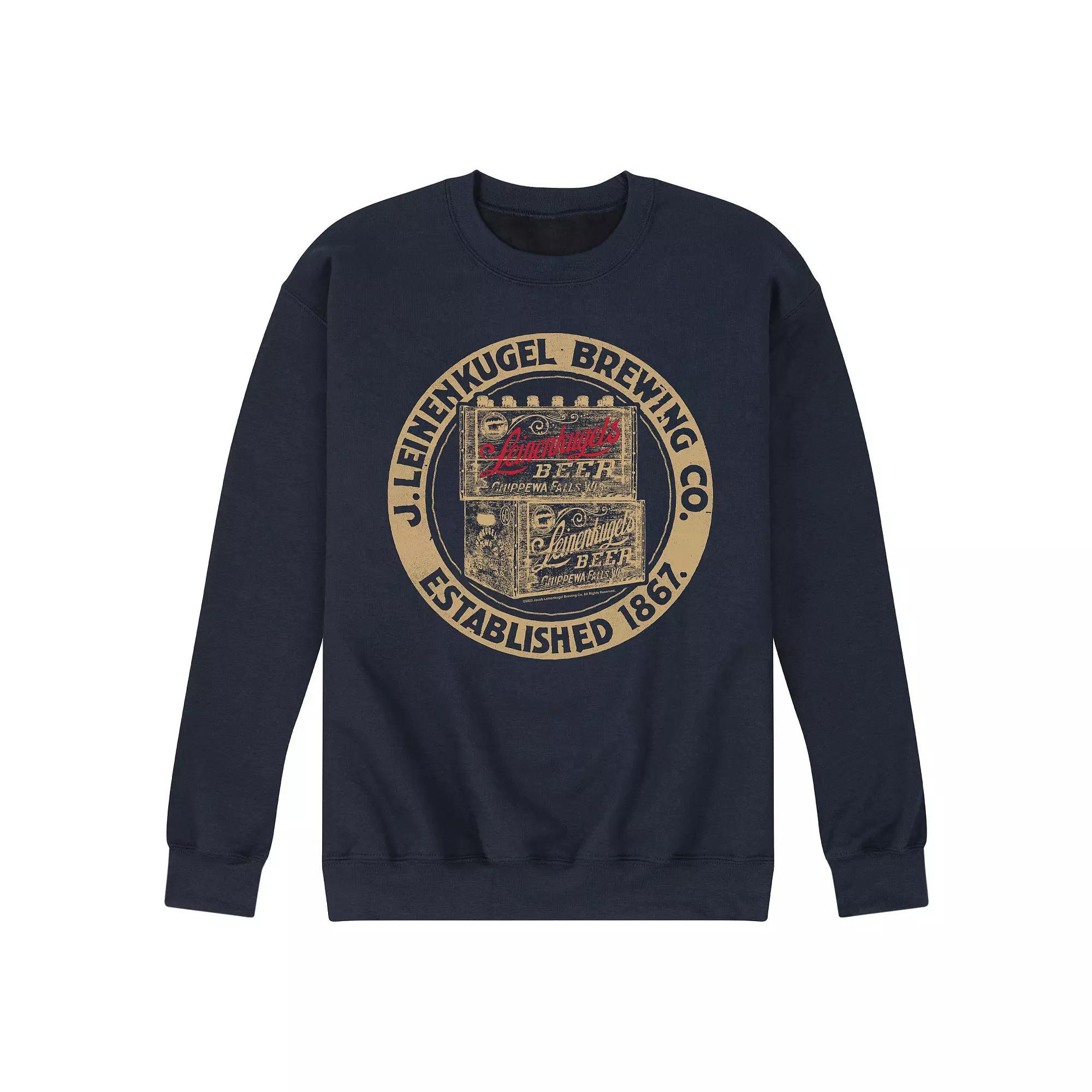 Mens Leinenkugel Beer Case Fleece Sweatshirt Blue Product Image