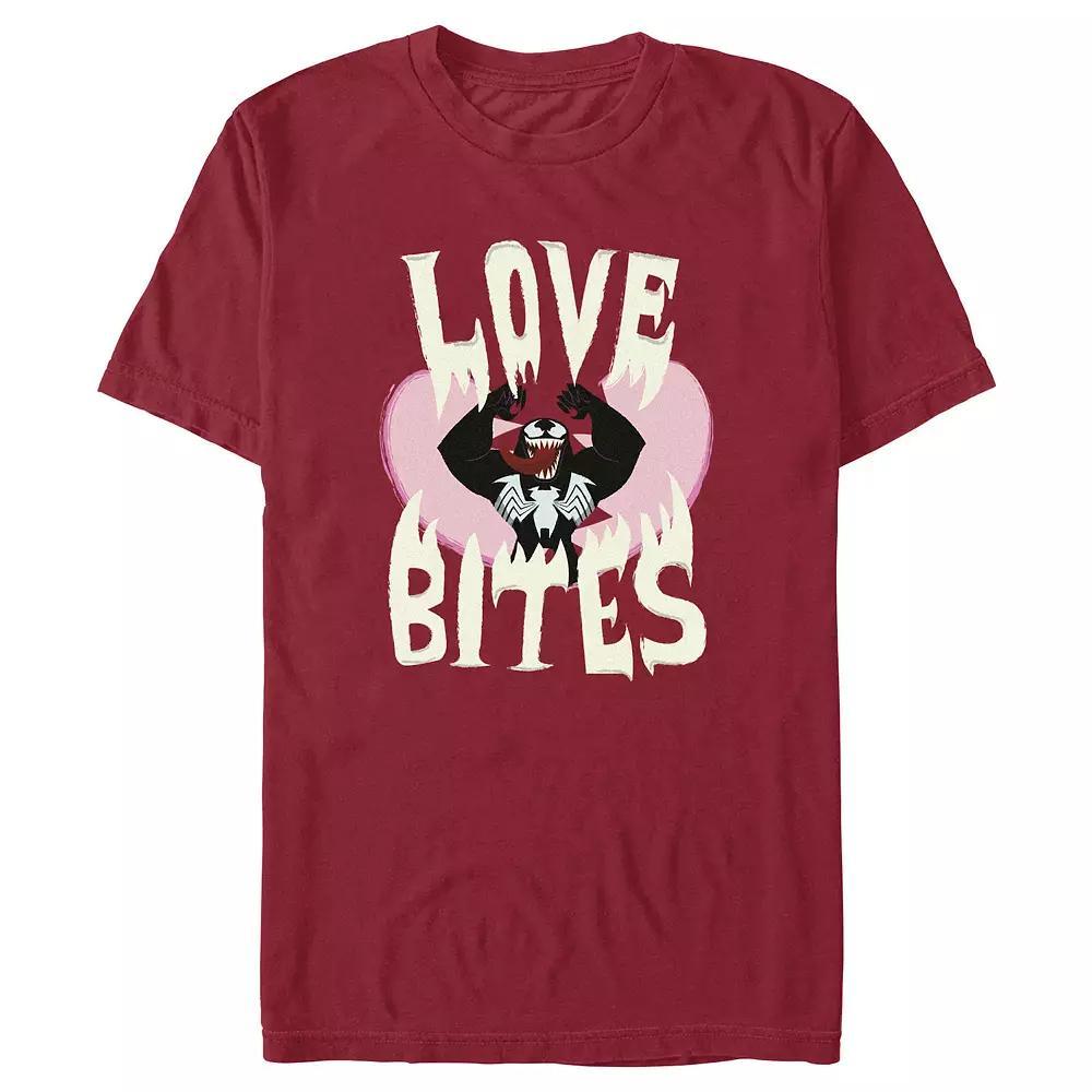 Men's Venom Loves Bites Graphic Tee, Size: Small, Red Product Image