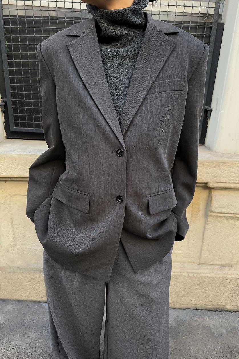 Oversized Open Back Blazer Product Image