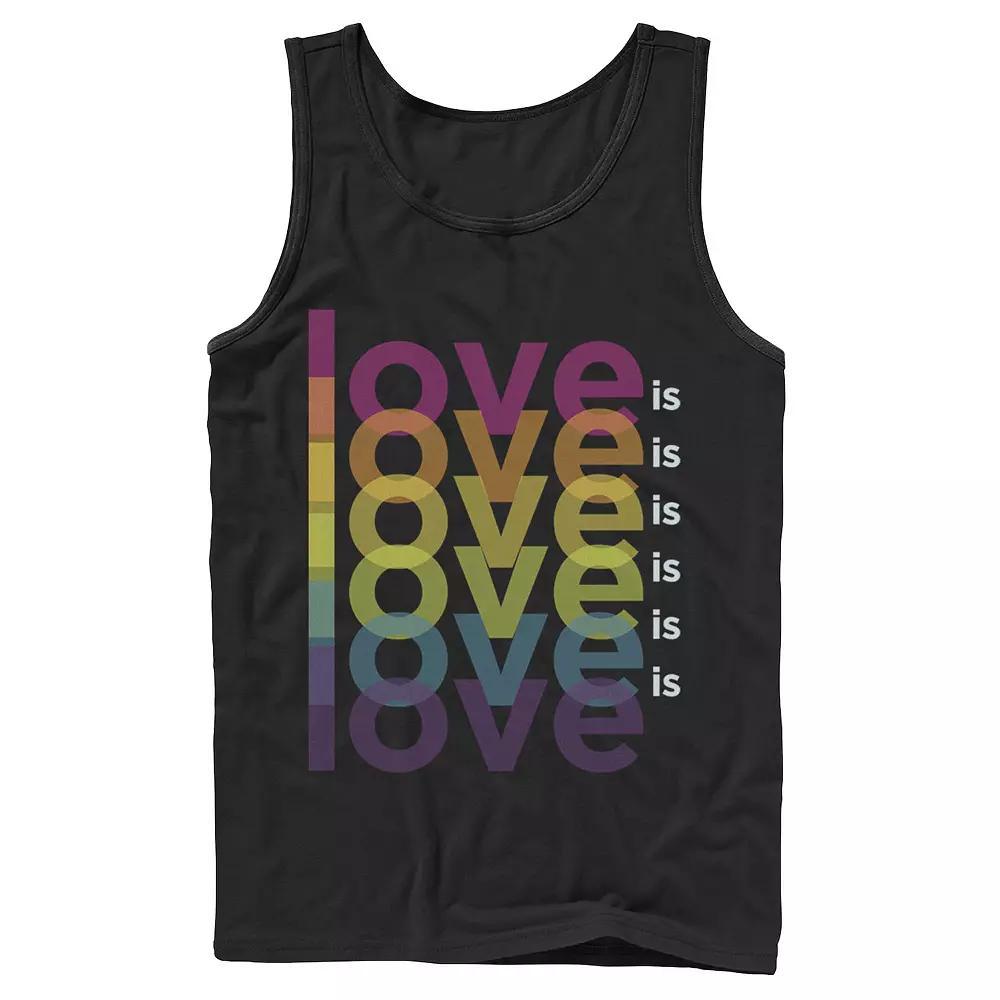 Men's Loveislove Pride Tank Top, Size: Large, Black Product Image