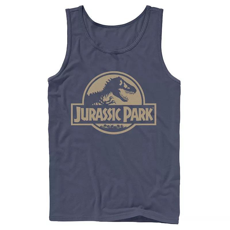 Men's Jurassic World Red Logo Glitch Coin Tank Top, Size: Large, Black Product Image