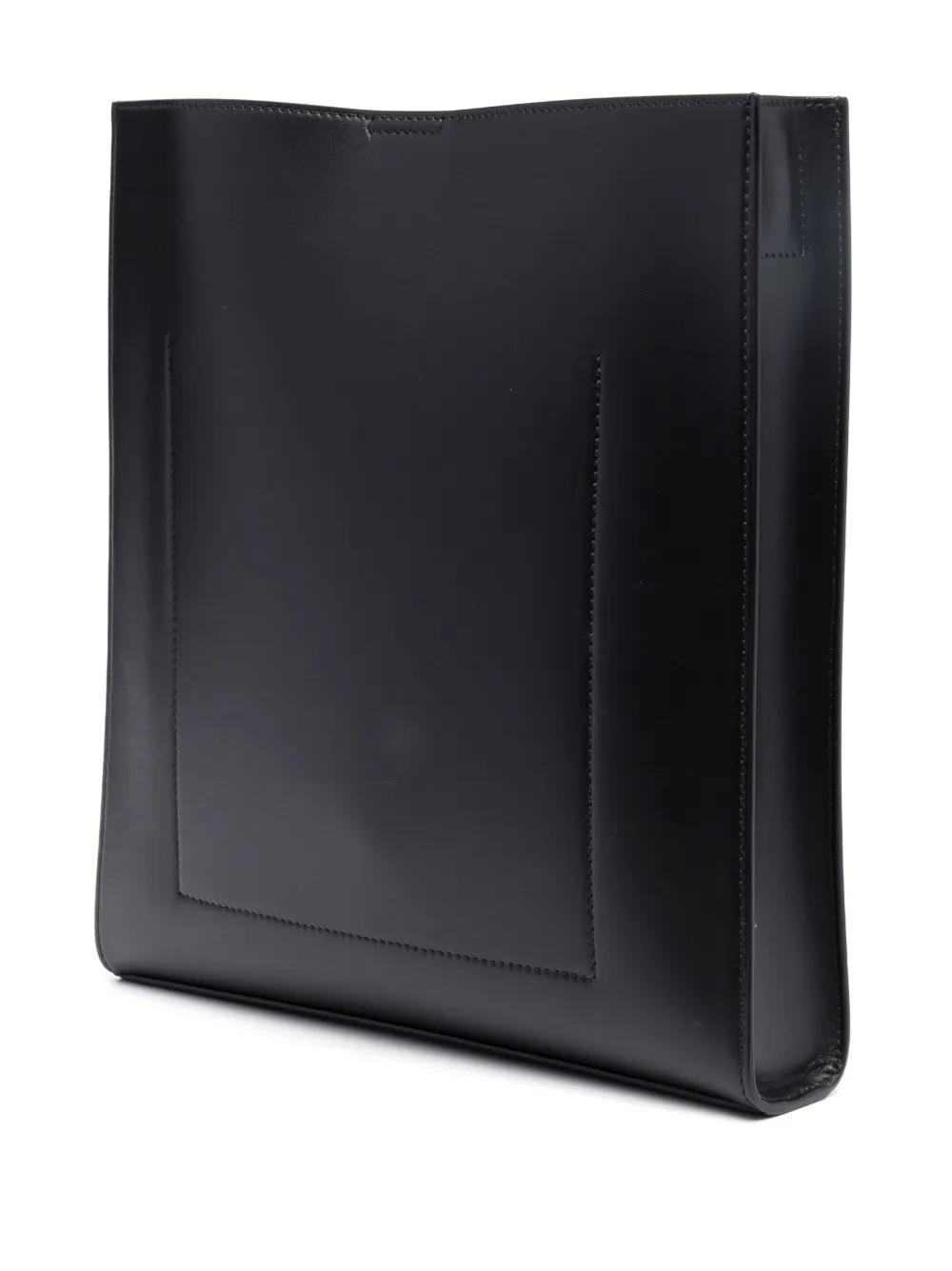 JIL SANDER Medium Tangle Leather Shoulder Bag In Black Product Image