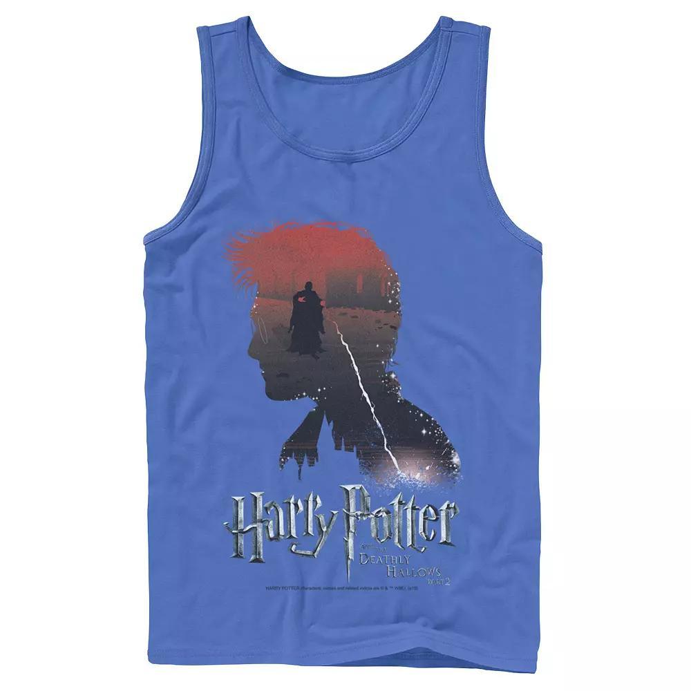 Men's Harry Potter Deathly Hallows Voldemort Silhouette Fill Tank Top, Size: Small, Grey Product Image