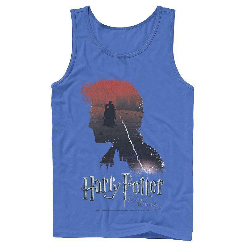 Men's Harry Potter Deathly Hallows Voldemort Silhouette Fill Tank Top, Size: Small, Grey Product Image