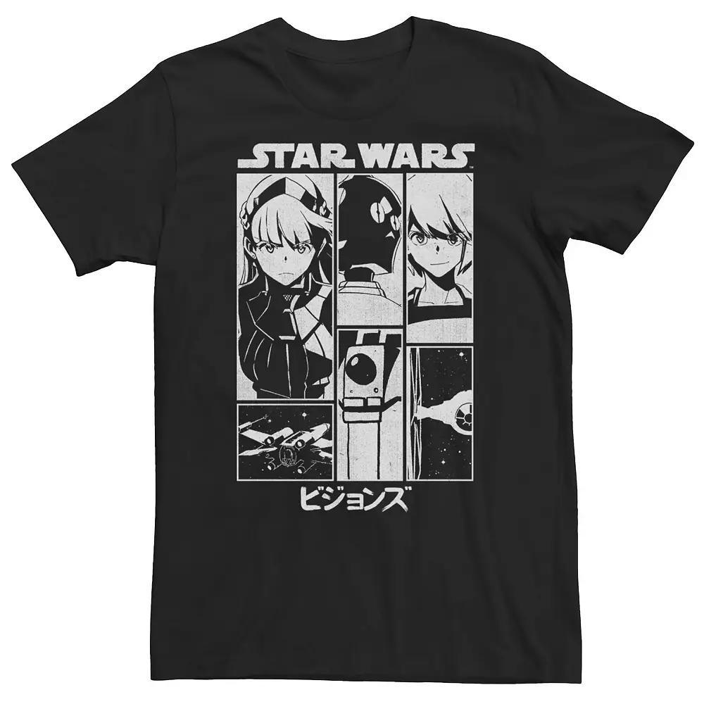 Big & Tall Star Wars: Visions Simple Panel Poster Tee, Men's, Size: XXL Tall, Black Product Image