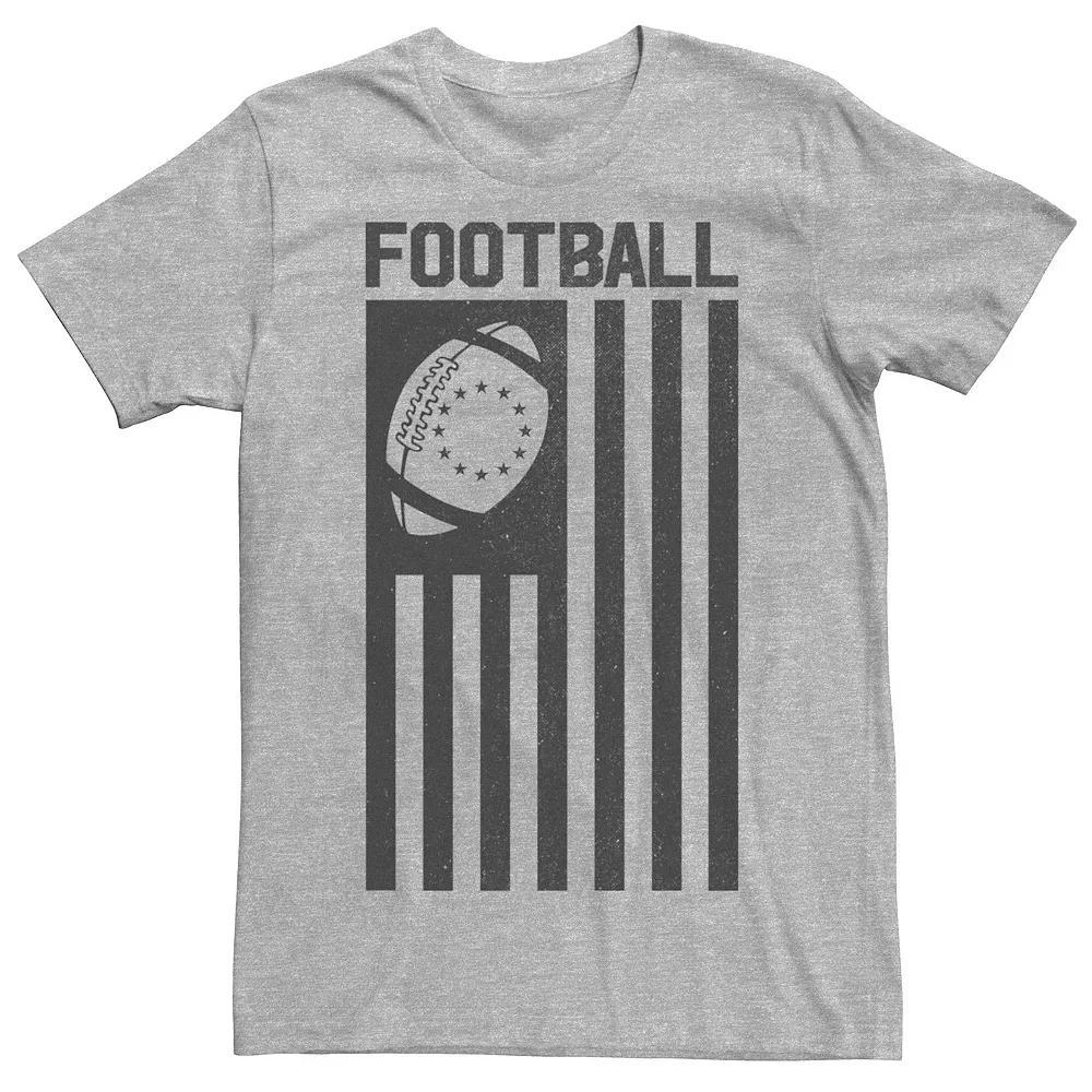 Men's Football Flag Graphic Tee, Size: 3XL, Athletic Grey Product Image