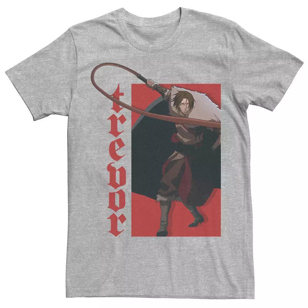 Men's Netflix Castlevania Trevor Character Portrait Tee, Size: Small, Athletic Grey Product Image