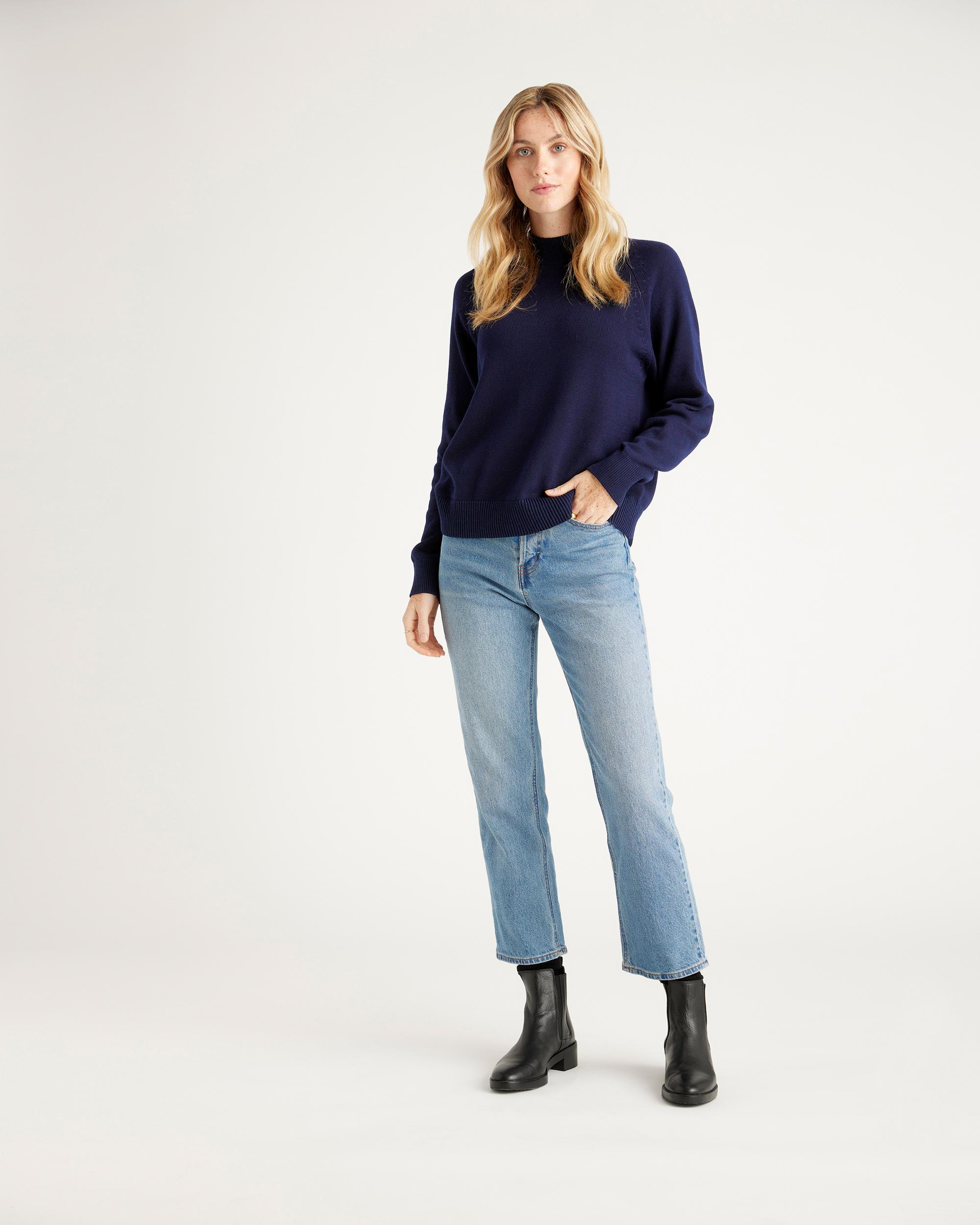 Quince | Women's Mockneck Sweater Organic Cotton Product Image