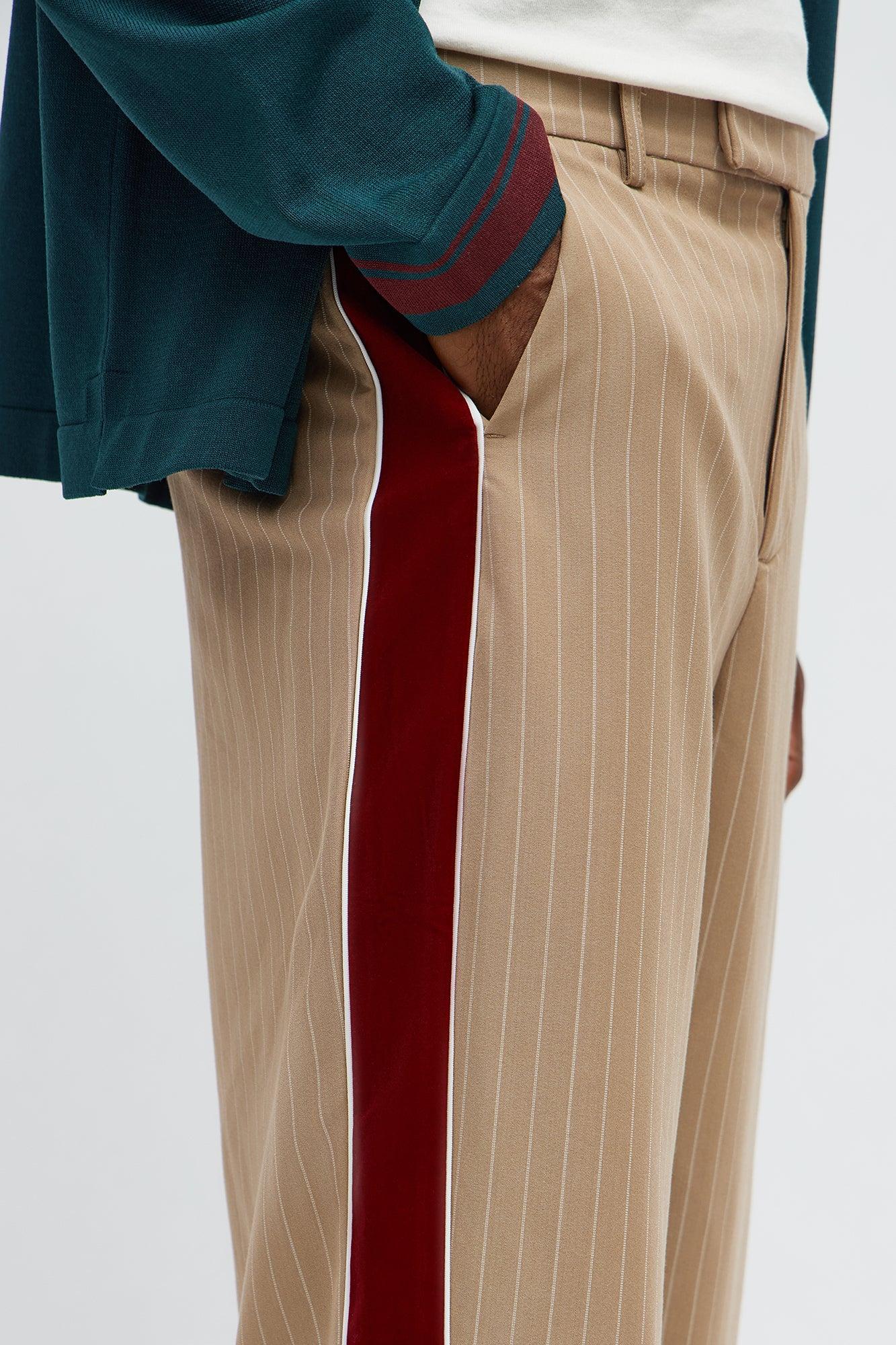 Baggy Elevated Side Stripe Trouser - Khaki/combo Product Image