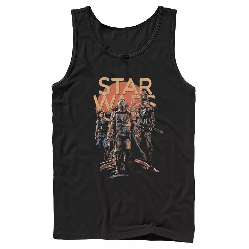 Men's Star Wars The Mandalorian Character Entourage Tank Top, Size: Large, Black Product Image