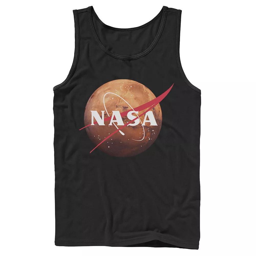 Men's NASA Logo Mars Tank Top, Size: Large, Black Product Image