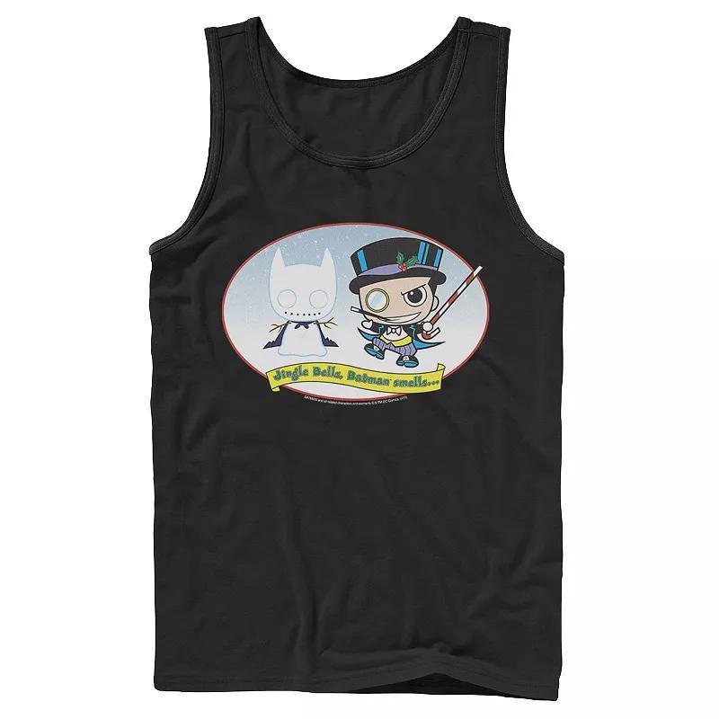 Men's DC Comics The Penguin Jingle Bells Batman Smells Christmas Tank Top, Size: Large, White Product Image