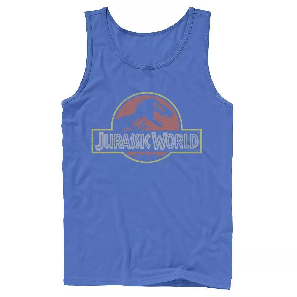 Men's Jurassic World Neon Logo Tank Top, Size: XL, Black Product Image