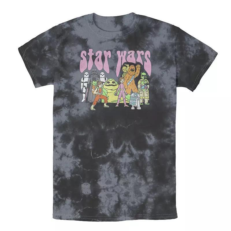Men's Star Wars Psychedelic Group Poster Tee, Boy's, Size: Large, Black Grey Product Image