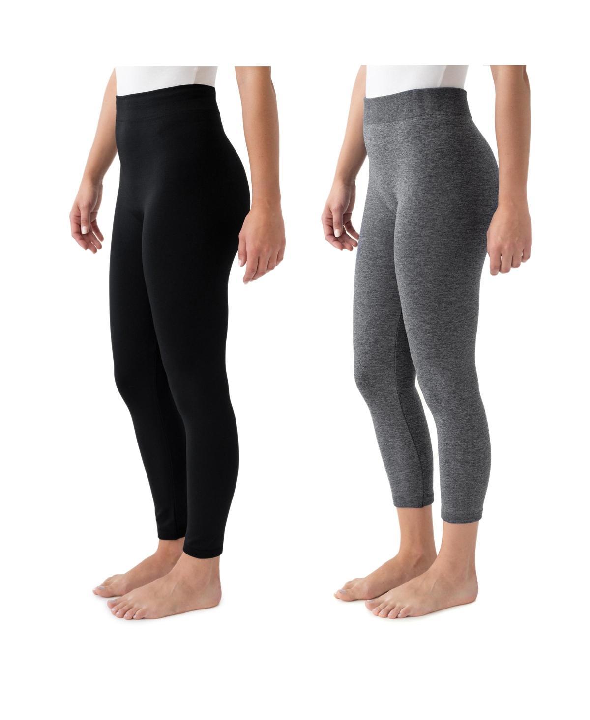 Women's Muk Luks 2-Pack Of Leggings, Size: Large-XL, Gray Product Image