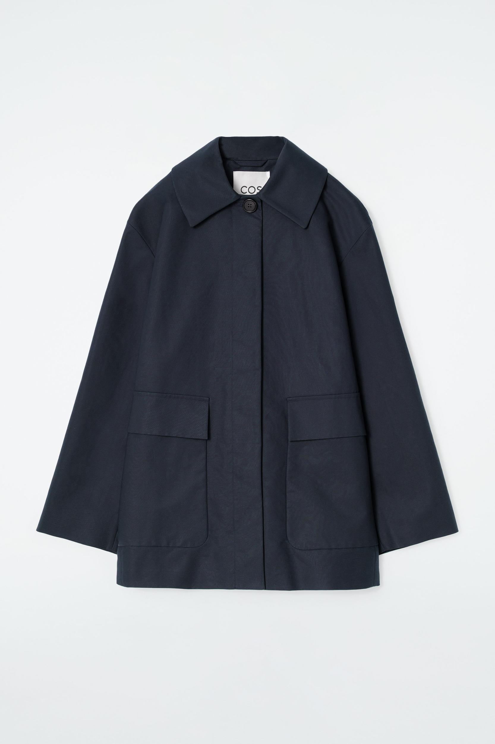 COLLARED COTTON CAR JACKET Product Image