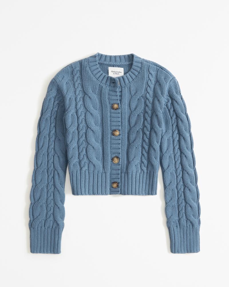 Cable Short Cardigan Product Image