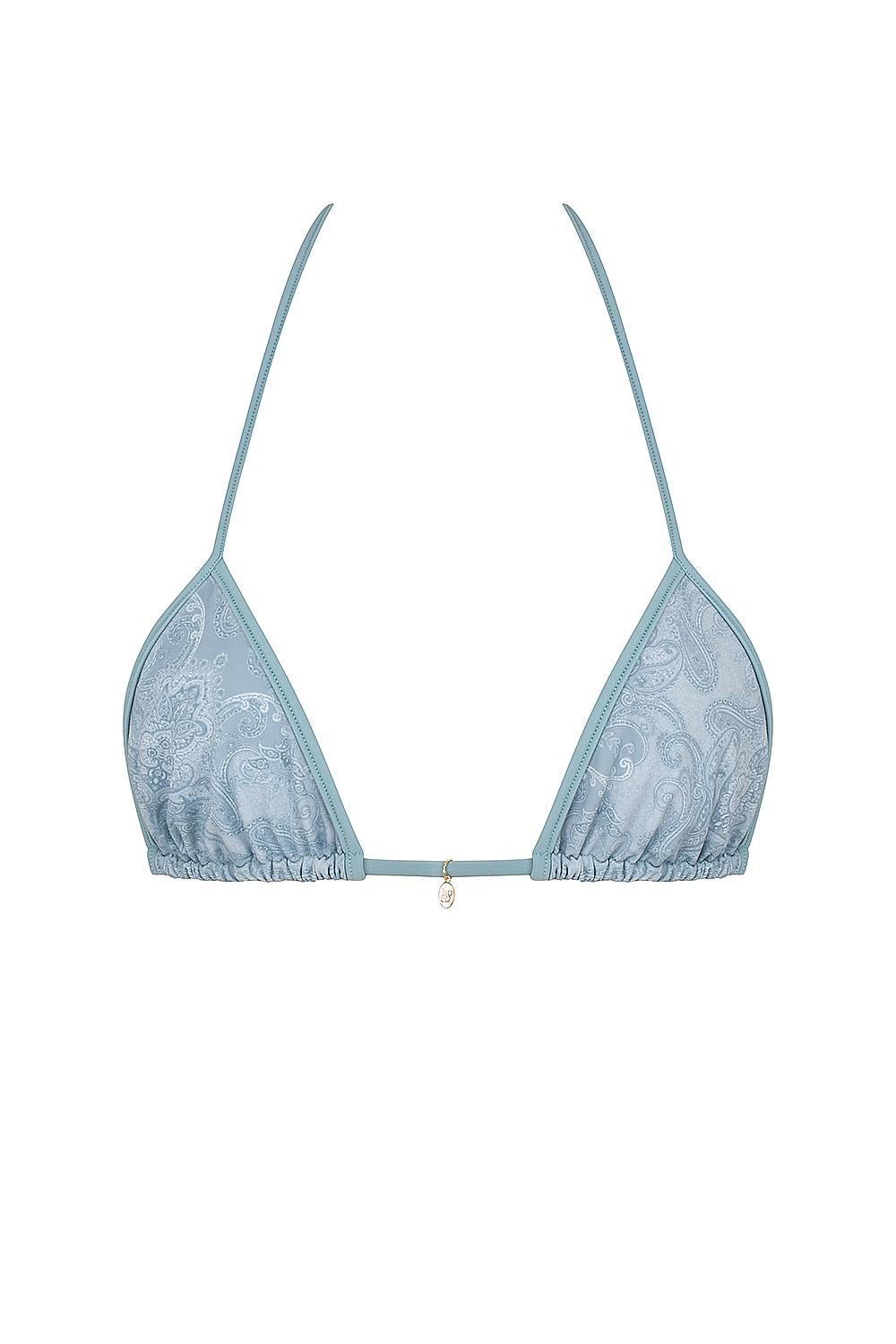Bali Blue Paisley Triangle Bikini Top Product Image