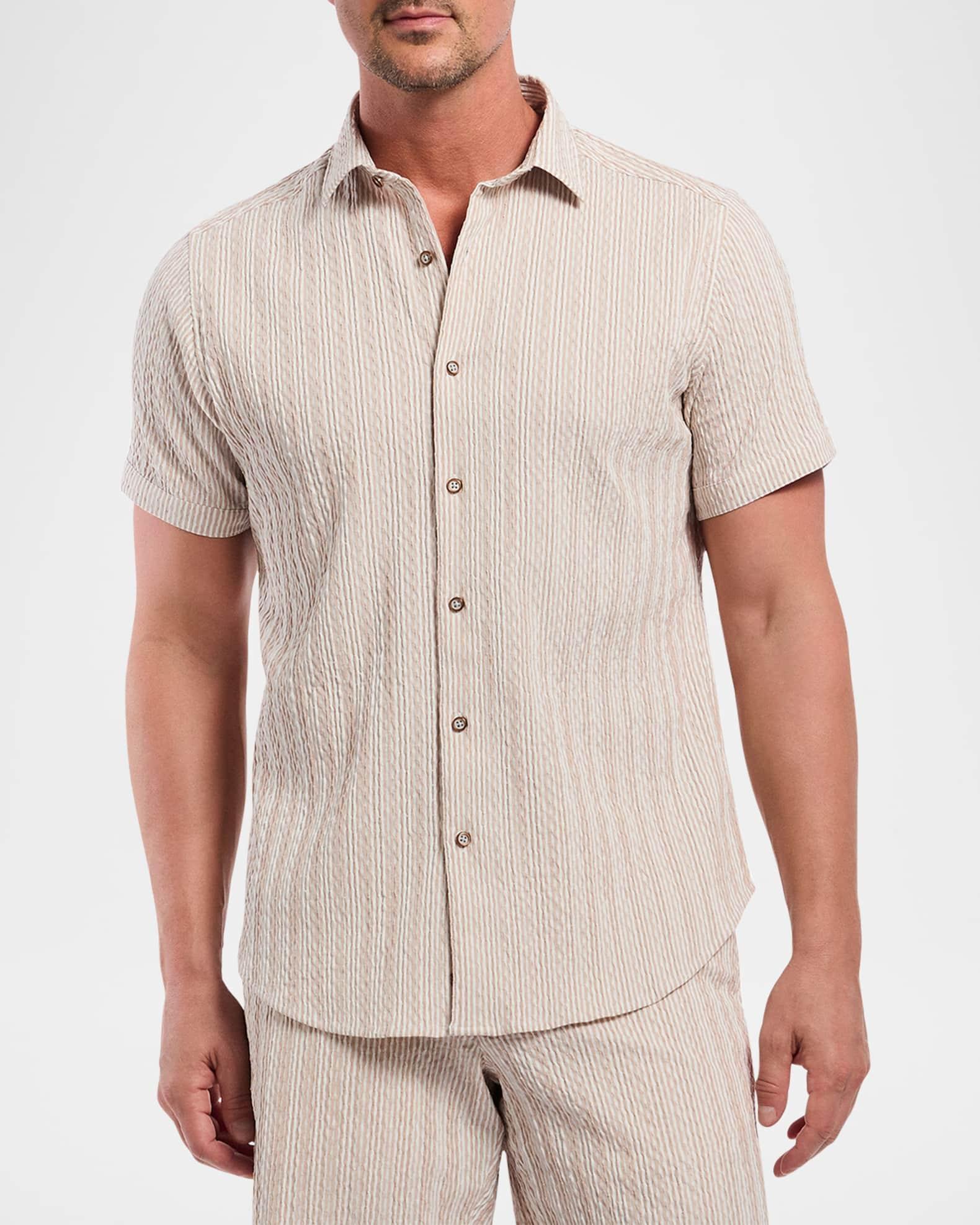 Men's Fornillo Seersucker Short-Sleeve Shirt Product Image