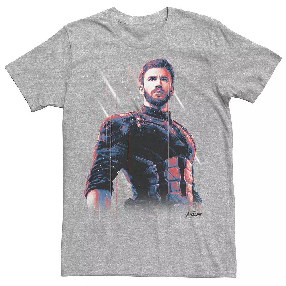 Men's Marvel Infinity War Captain America Pose Tee, Size: Small, Athletic Grey Product Image