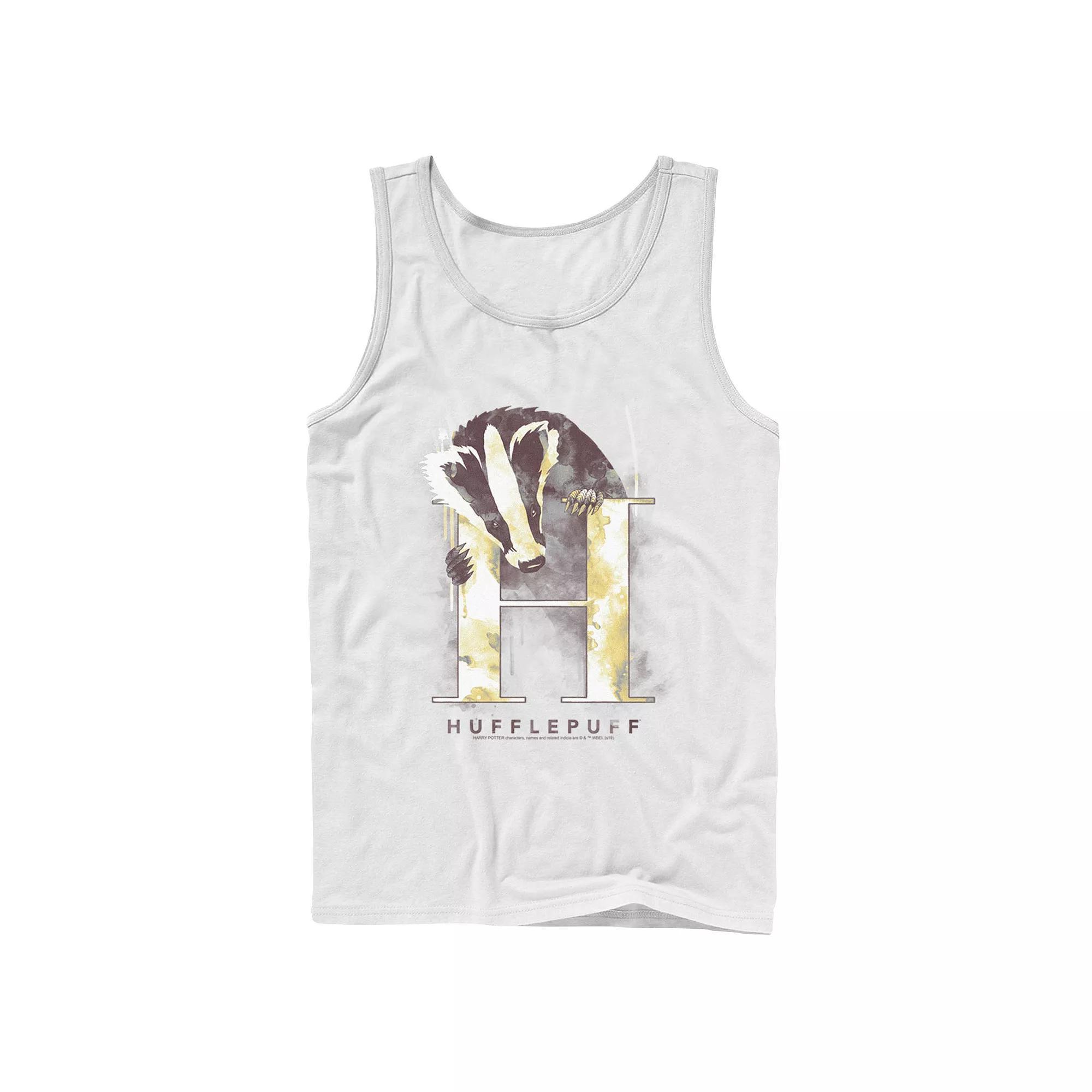 Men's Harry Potter Hufflepuff House Watercolor Tank Top, Size: Large, White Product Image