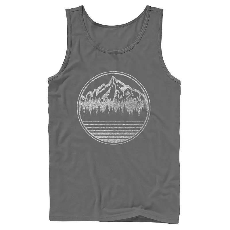 Mens Outdoorsy Type Silhouette Tank Top Grey Product Image