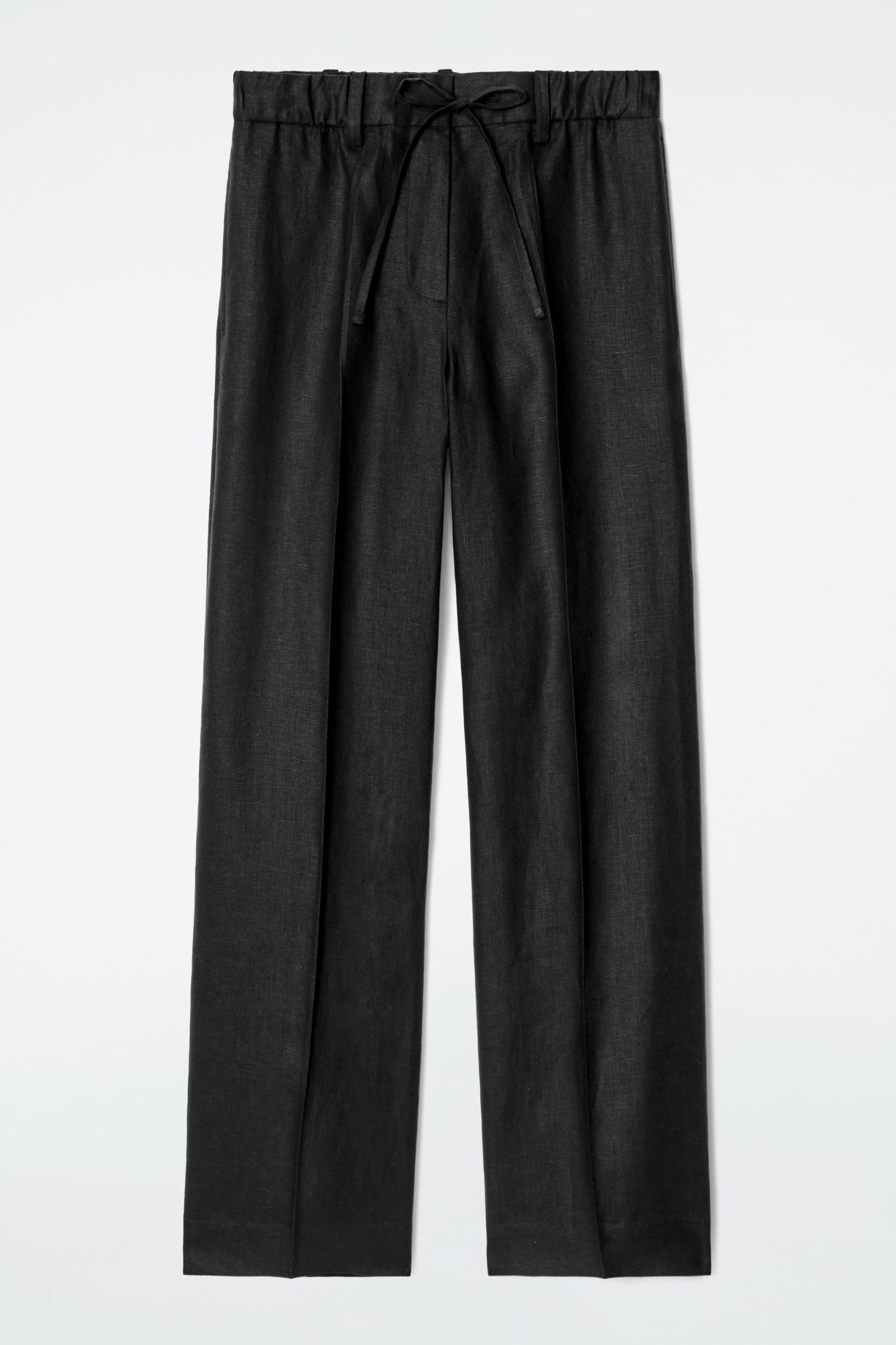 LINEN DRAWSTRING PANTS Product Image