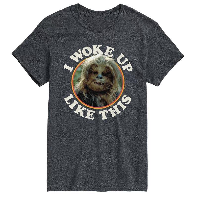 Big & Tall Star Wars I Woke Up Like This Graphic Tee, Mens Heather Grey Product Image