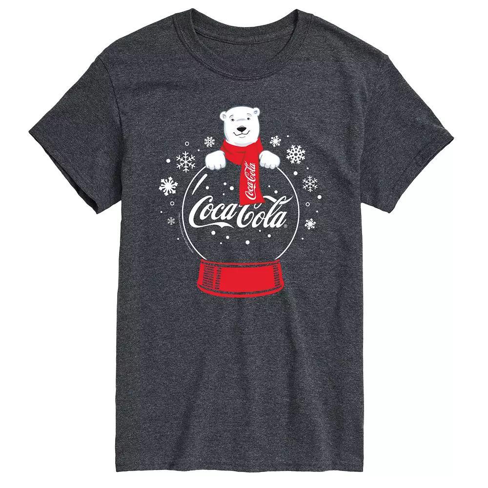 Big & Tall Coca-Cola Polar Bear Snowglobe Graphic Tee, Men's, Size: 4XB, Gray Product Image