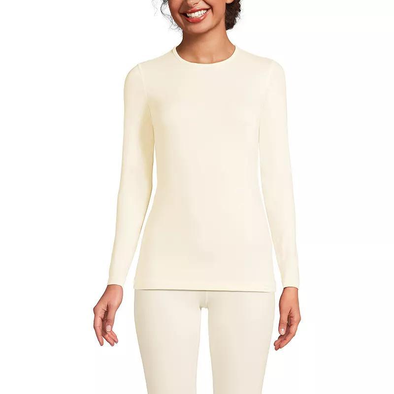 Petite Lands End Thermaskin Long Underwear Crewneck Top, Womens Product Image