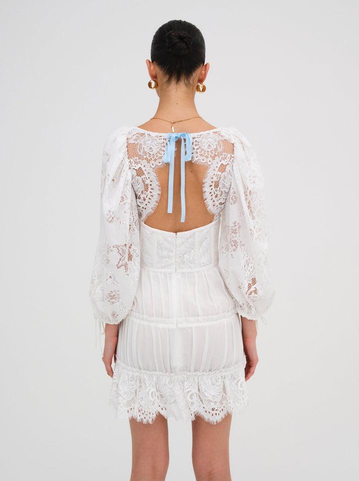 Ellis Mini Dress — White Product Image