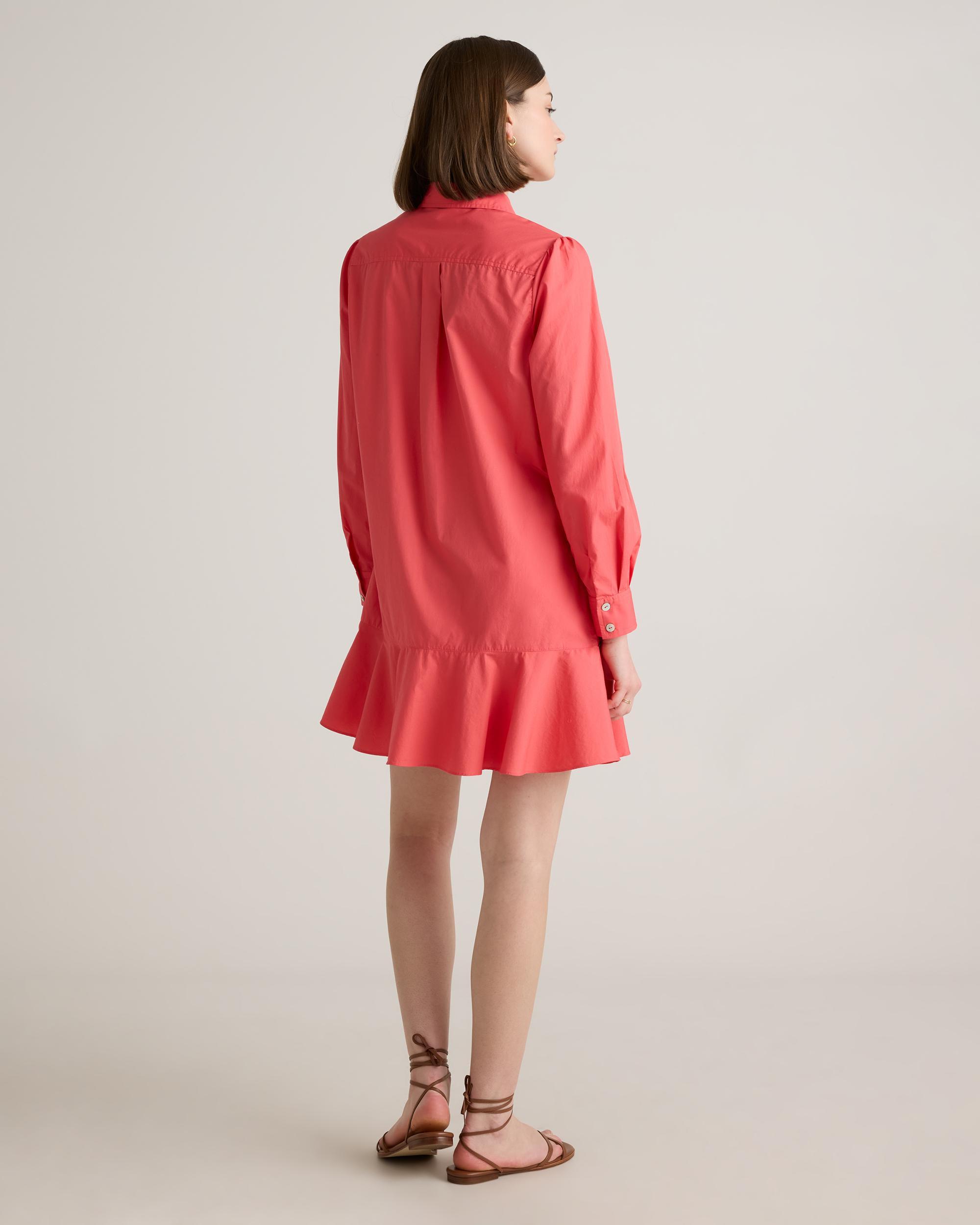 100% Organic Cotton Drop Waist Shirt Dress Product Image