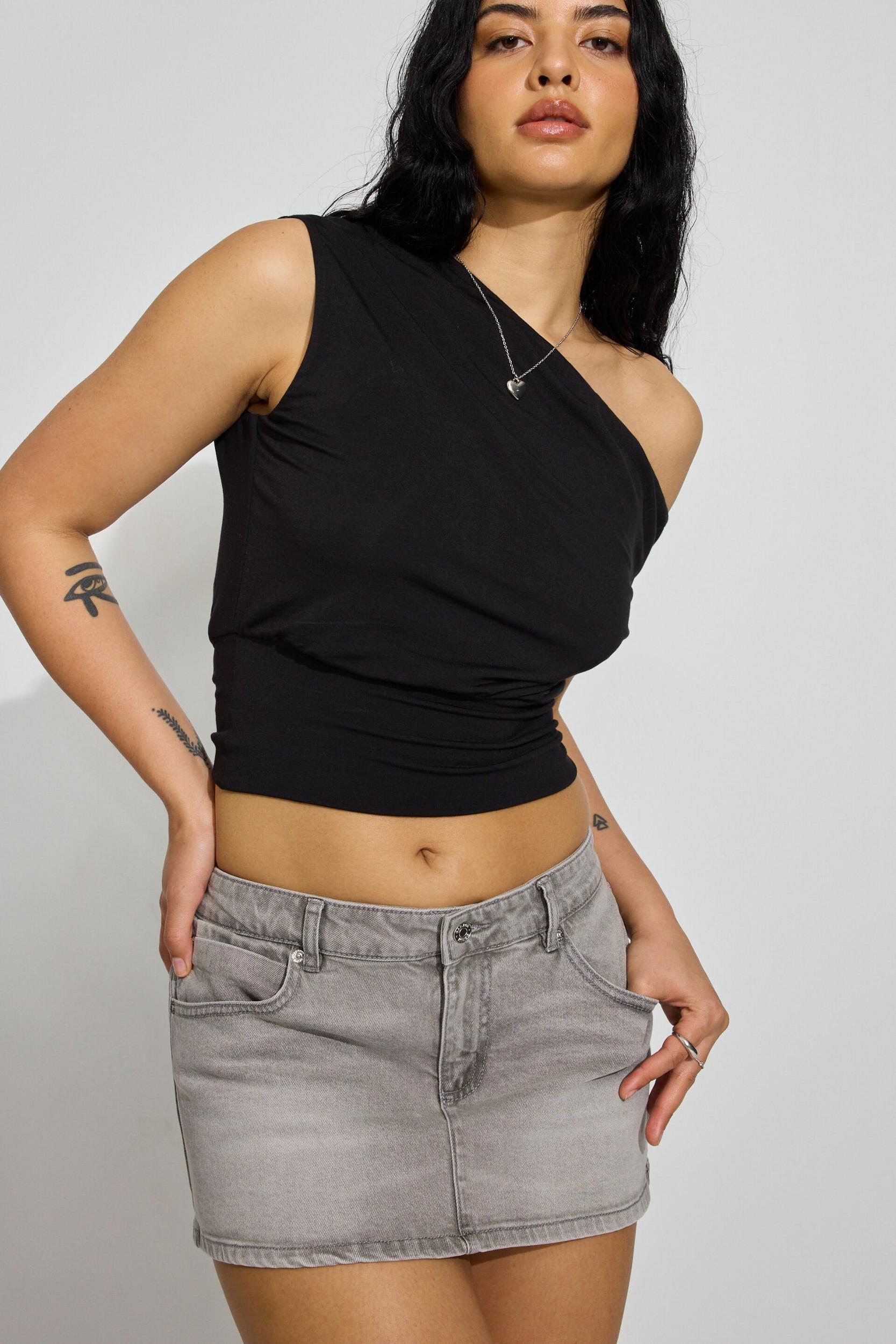 Denim Micro Skort Product Image