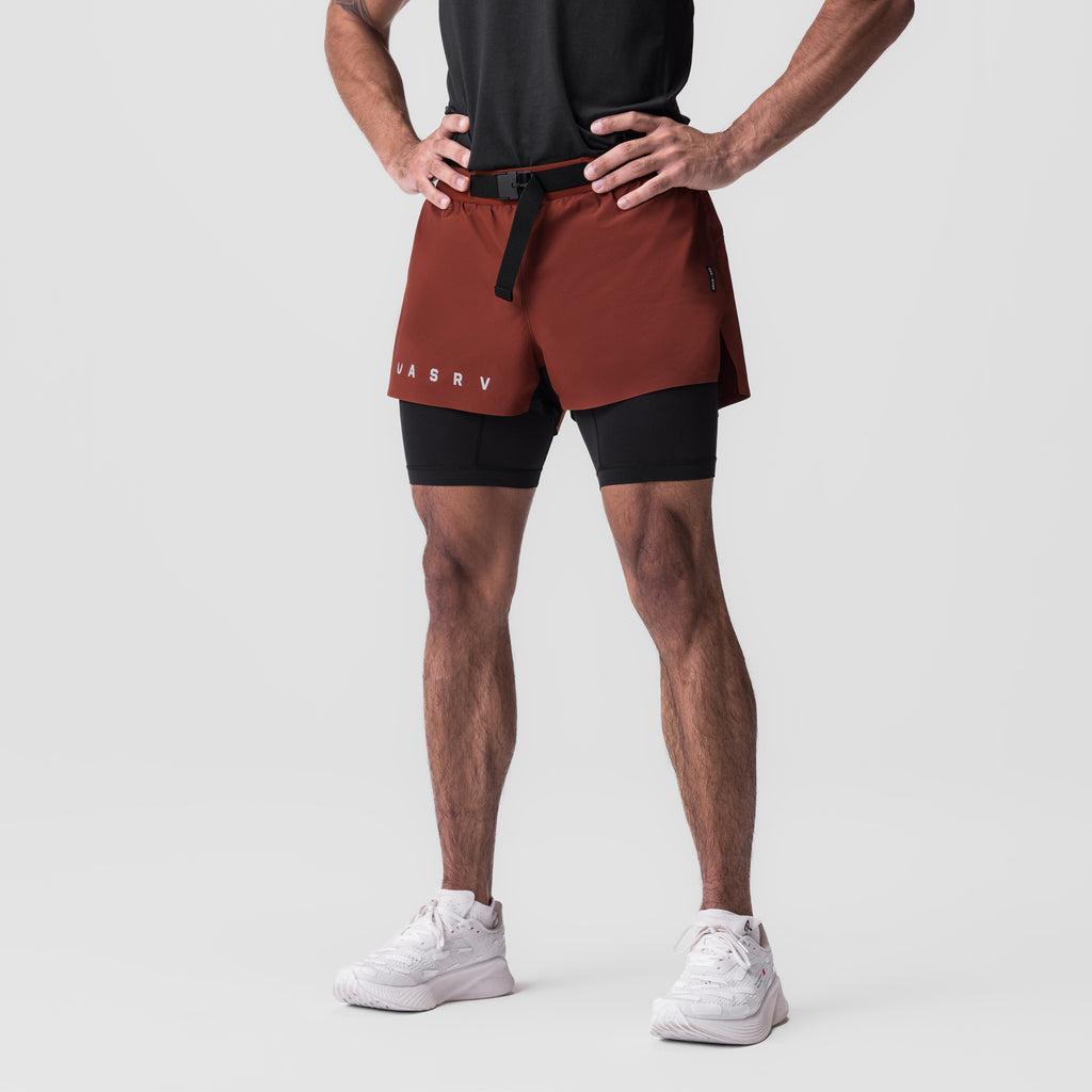 0786. Ripstop 3" Belt Pack Short   - Brick/Black Product Image