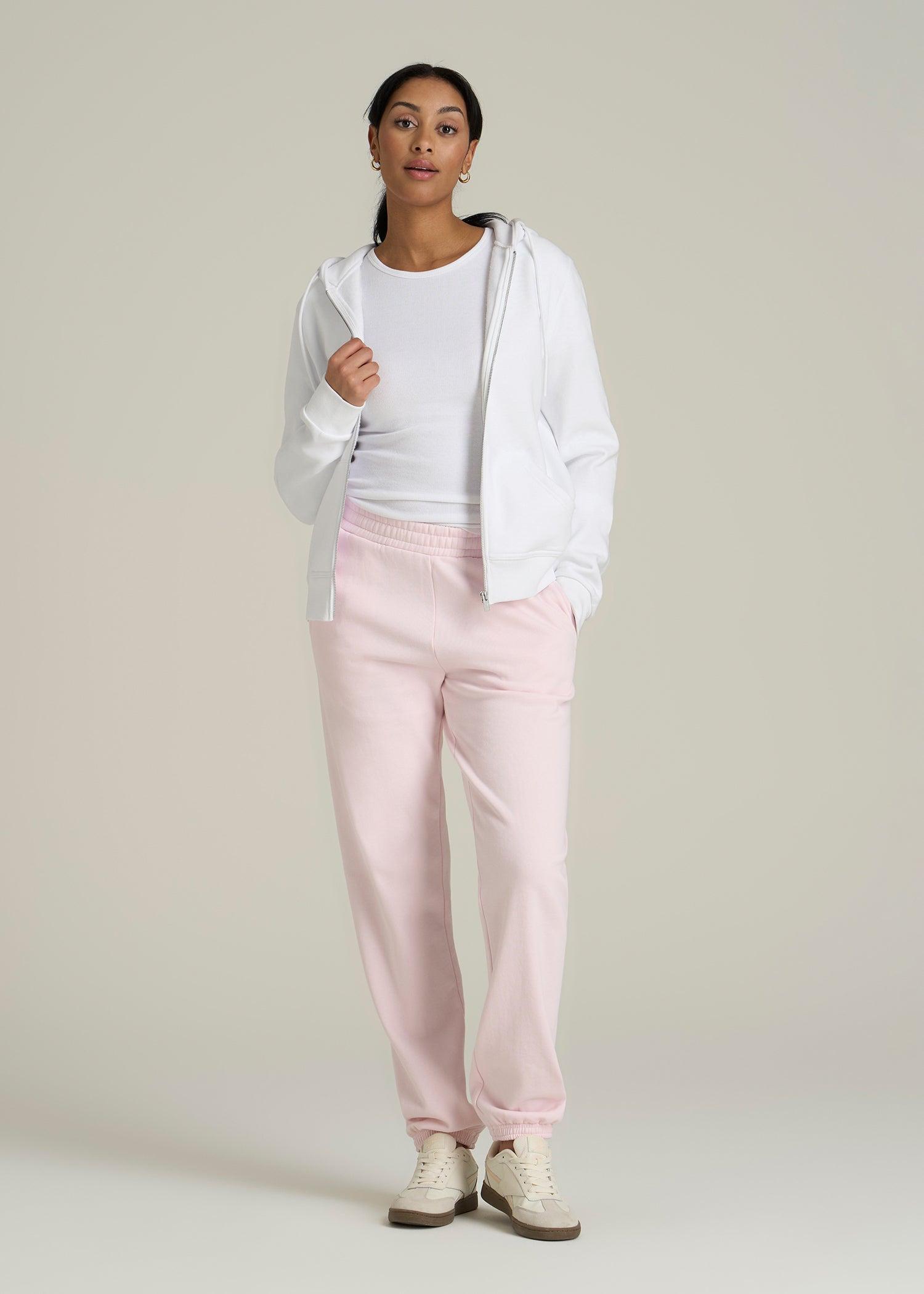 Wearever Fleece Full-Zip Women's Tall Hoodie in Optic White Product Image