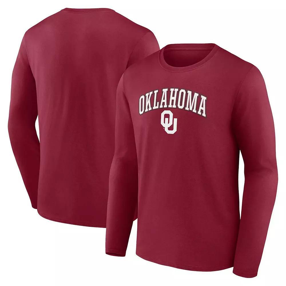 Men's Fanatics Branded Crimson Oklahoma Sooners Campus Long Sleeve T-Shirt, Size: 4XL, Red Product Image