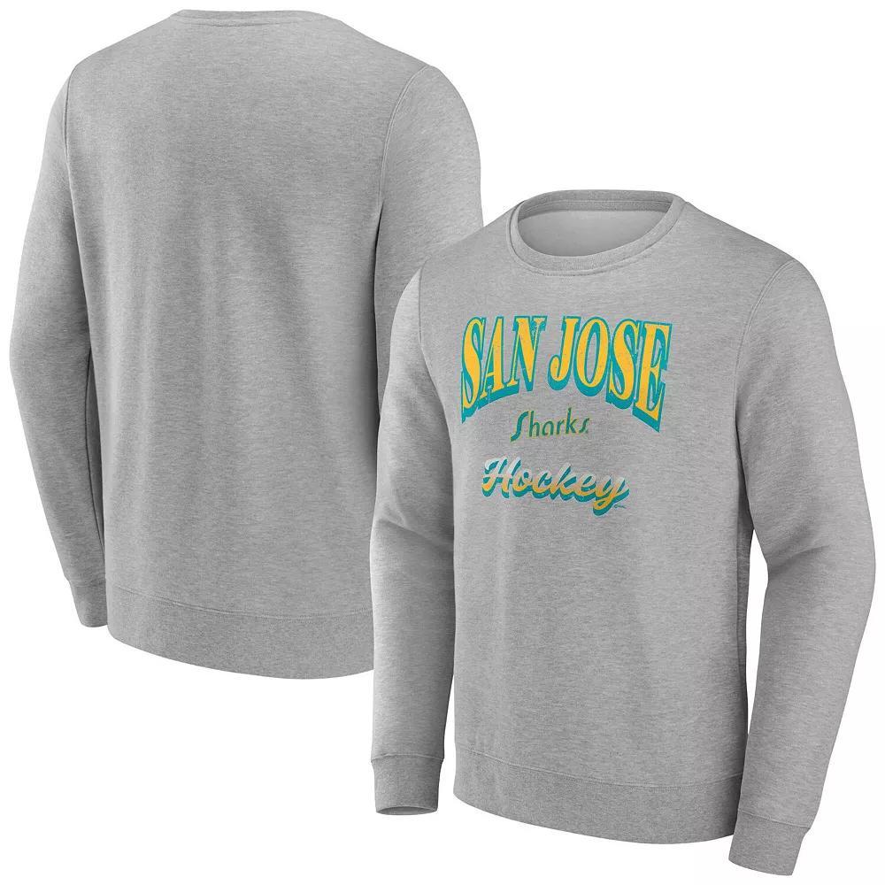 Men's Fanatics Gray San Jose Sharks Light the Candle Fleece Pullover Sweatshirt, Size: 2XL, Sks Grey Product Image