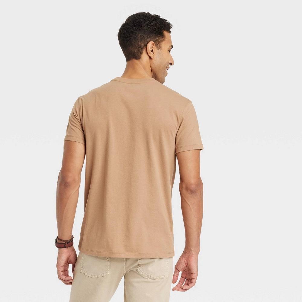 Men's Every Wear Short Sleeve T-Shirt - Goodfellow & Co™ Canyon Brown S: Crew Neck Product Image