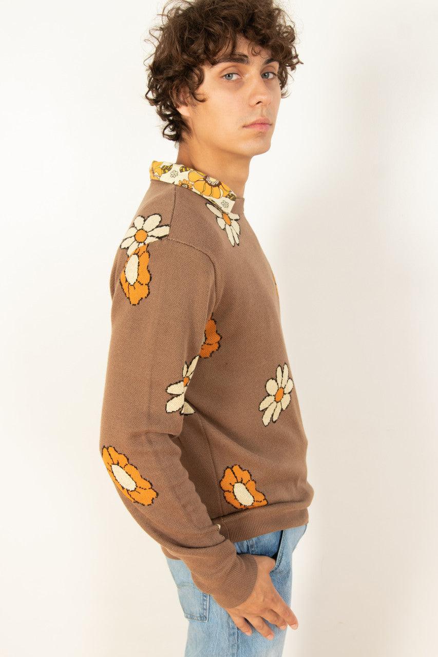 Mocha Floral Sweater Product Image
