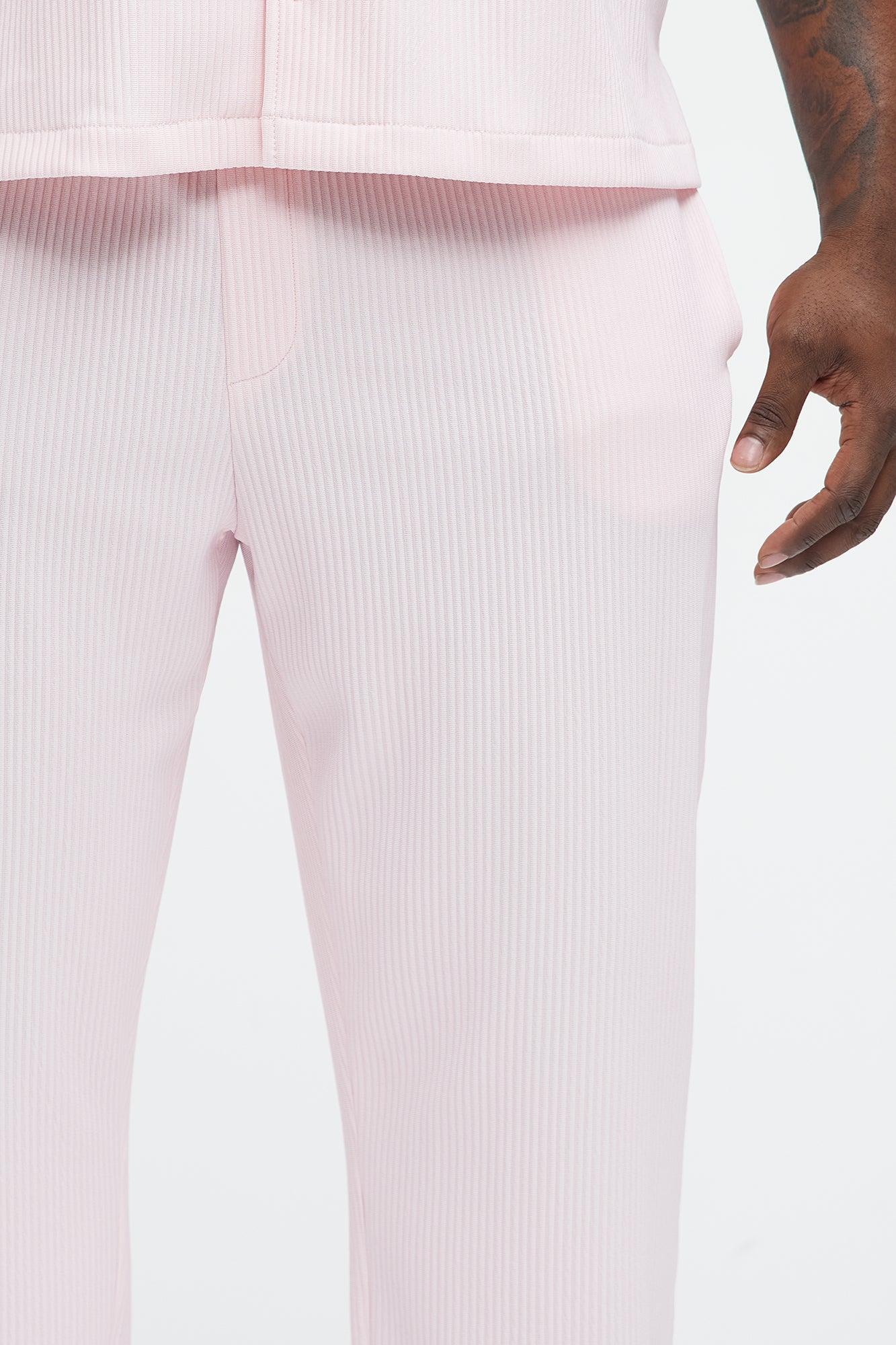 Show Up Slim Slit Pants - Pink Product Image