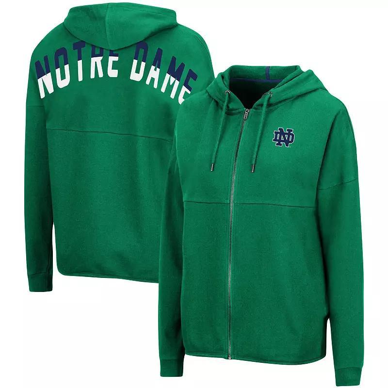 Womens Colosseum Notre Dame Fighting Irish Two-Hit Full-Zip Hoodie Product Image
