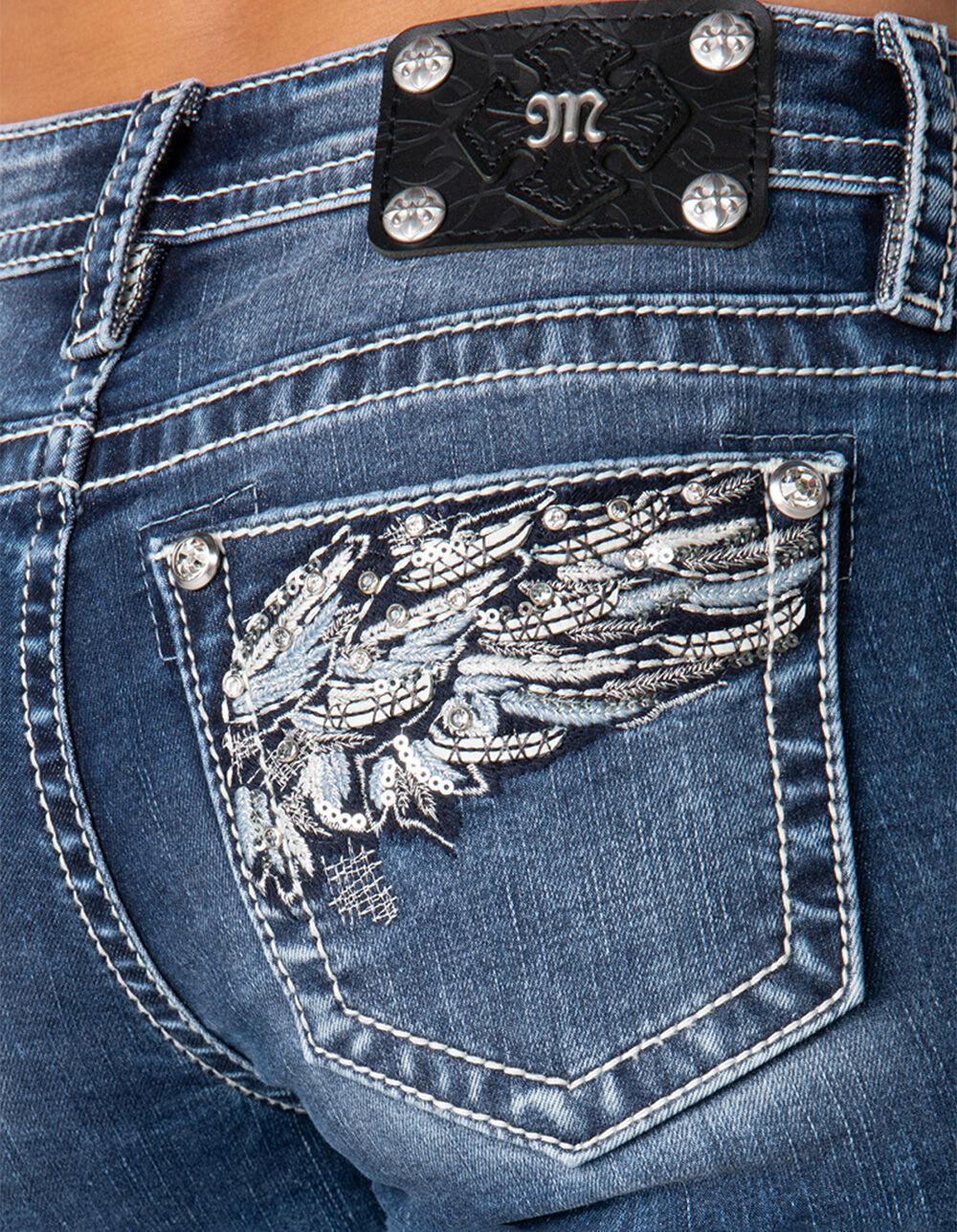MISS ME 32 Wing Womens Slim Fit Bootcut Jeans Product Image
