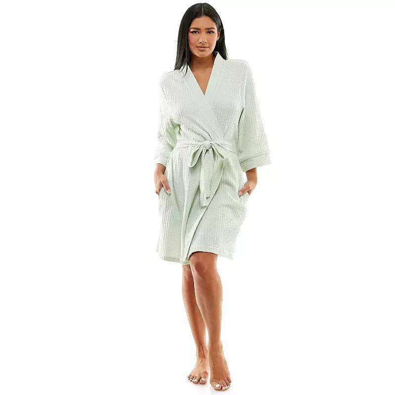 Women's Croft & Barrow® Kimono Robe, Size: Large, White Solid Product Image