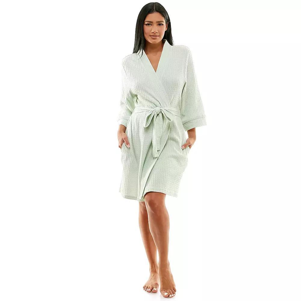 Women's Croft & Barrow® Kimono Robe, Size: Large, White Solid Product Image